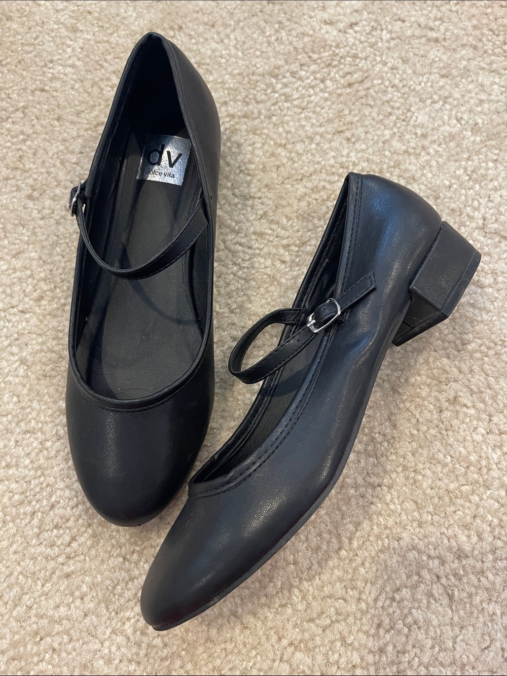 DV Dolce Vita Black Mary Jane Dollie Flats size 8